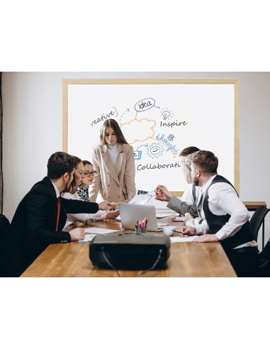 PIZARRA BLANCA Q-CON.LAMINADA MARCO MADERA 150X100 CM