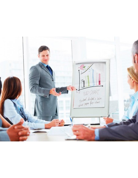 PIZARRA BLANCA Q-CON.C/TRIPO CONFERENCIAS 75X105 MELAMINA