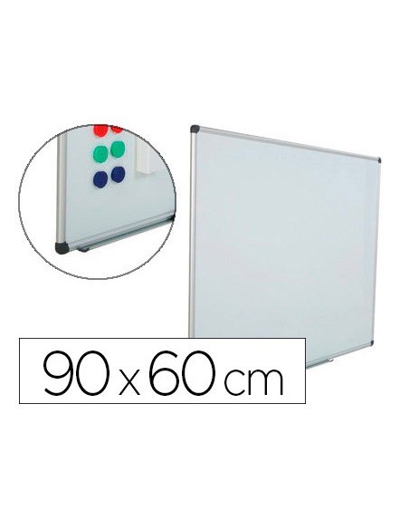 PIZARRA BLANCA VIT.MAGNETICO MARCO AL. CANTO PVC 90X60 CM C/BANDEJA