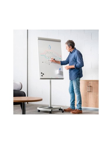 PIZARRA BL ROCADA METALICA MAGNETICA RUEDAS 68X104 CM C/2 BRAZOS