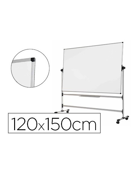 PIZARRA BLANCA BI-OFFICE VITRIFRICADO VOLTEABLE DOBLE 120X150 CM