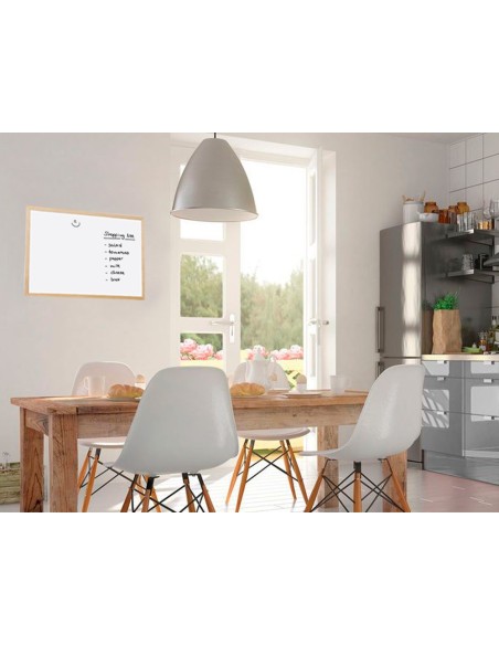 PIZARRA BLANCA Q-CON.MELAMINA MARCO MADERA 40X30 CM