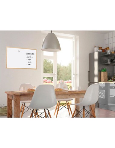 PIZARRA BLANCA Q-CON.MELAMINA MARCO MADERA 60X40 CM