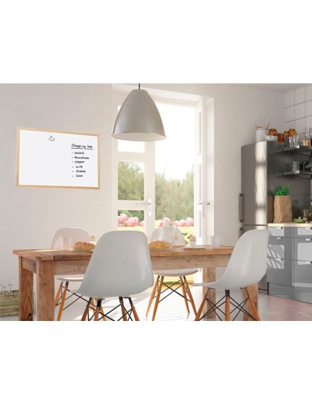 PIZARRA BLANCA Q-CON.MELAMINA MARCO MADERA 60X40 CM