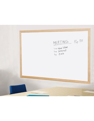 PIZARRA BLANCA Q-CON.MELAMINA MARCO MADERA 90X60 CM