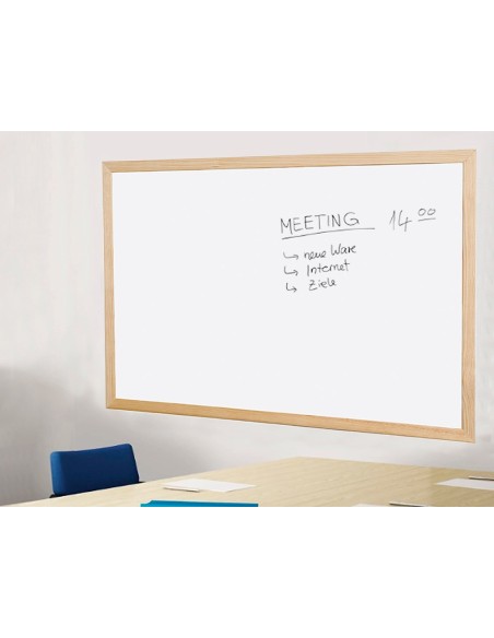 PIZARRA BLANCA Q-CON.MELAMINA MARCO MADERA 90X60 CM