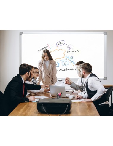 PIZARRA BLANCA Q-CON.MELAMINA MARCO AL.180X90 CM