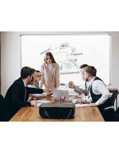 PIZARRA BLANCA Q-CON.LACADA MAGNETICA MARCO AL.200X100 CM