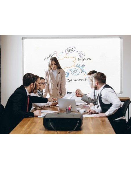 PIZARRA BLANCA Q-CON.LAMINADA MARCO AL.200X100 CM