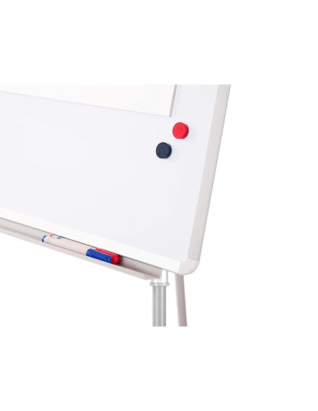 PIZARRA BLANCA Q-CON.C/TRIPO 70X103 CM CONVENCIONES SUPERFICIE LACADA