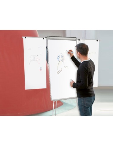 PIZARRA BLANCA Q-CON.C/TRIPO 70X103 CM Y BRAZOSEXTENSIBLES CONFERENCI