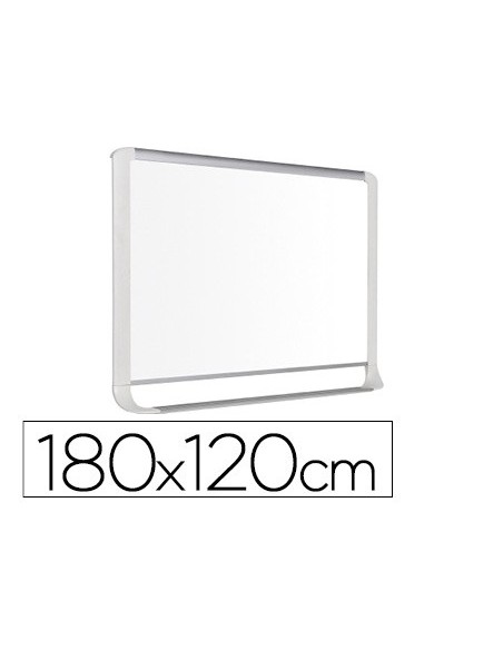PIZARRA BLANCA BI-OFFICE LACADA CON BANDEJA INTEGRADA 1800X1200 MM