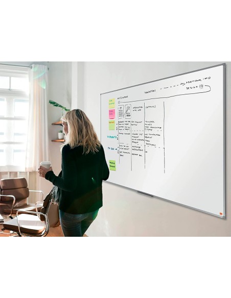 PIZARRA BL.NOBO COMP. PLUS MELAMINA 2400X1200MM