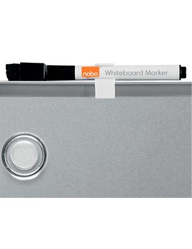 PIZARRA NOBO MAGNETICA EL HOGAR ACERO MARCO SLIM PLATA 430X580MM