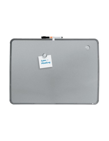 PIZARRA NOBO MAGNETICA EL HOGAR ACERO MARCO SLIM PLATA 430X580MM