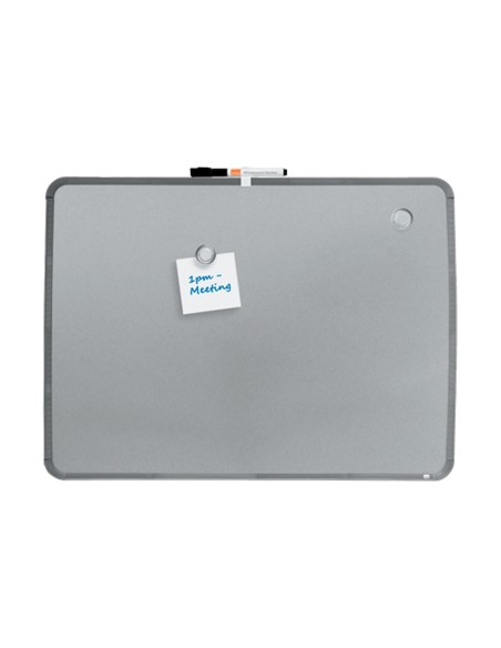 PIZARRA NOBO MAGNETICA EL HOGAR ACERO MARCO SLIM PLATA 430X580MM