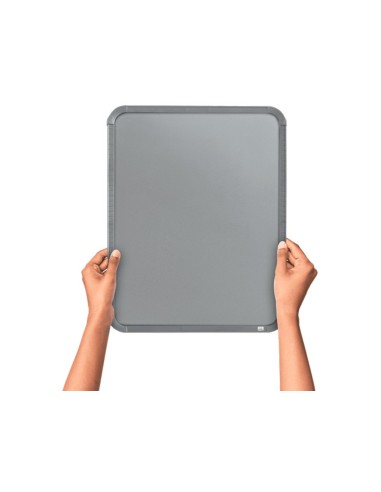 PIZARRA NOBO MAG.EL HOGAR ACERO MARCO SLIM PLATA 280X360MM
