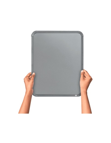 PIZARRA NOBO MAG.EL HOGAR ACERO MARCO SLIM PLATA 280X360MM