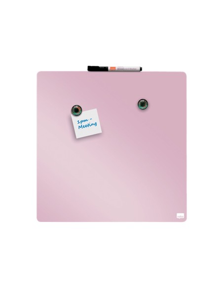PIZARRA NOBO MAGNETICA EL HOGAR ROSA 360X360MM