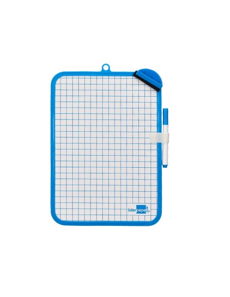 PIZARRA BL. 18X26 CM DOBLE CARA LISA CUADRICULADA ROTULADOR BORRADOR