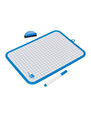 PIZARRA BL. 18X26 CM DOBLE CARA LISA CUADRICULADA ROTULADOR BORRADOR