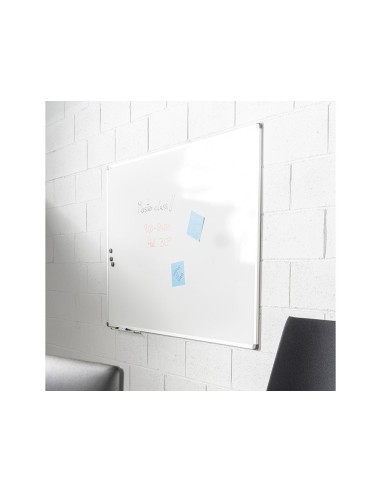 PIZARRA BL.ROCADA LACADA MAGNETICA MARCO AL.CON CANTONERAS 90X120 CM