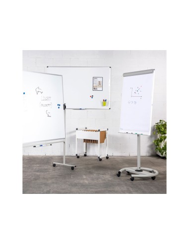 PIZARRA BL.ROCADA LACADA MAGNETICA MARCO AL.CON CANTONERAS 60X90 CM