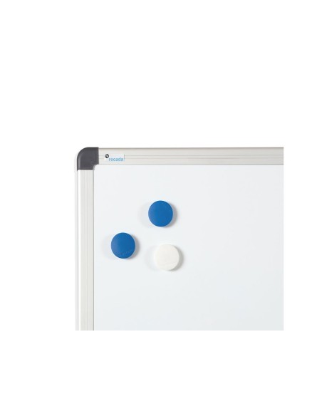 PIZARRA BL.ROCADA LACADA MAGNETICA MARCO AL.CON CANTONERAS 45X60 CM