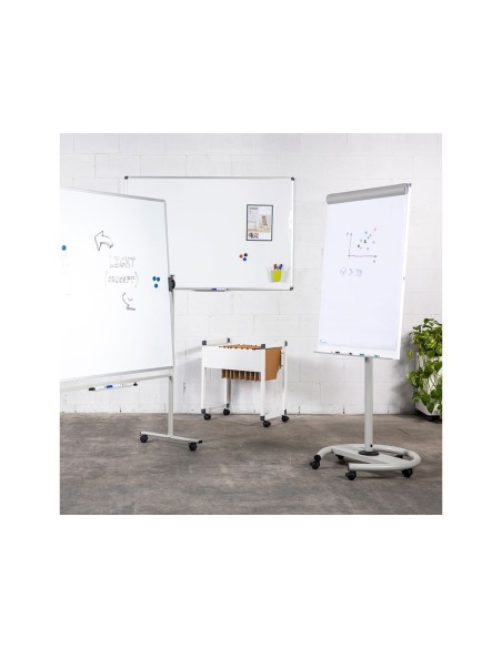 PIZARRA BL.ROCADA LACADA MAGNETICA MARCO AL.CON CANTONERAS 45X60 CM