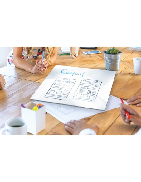 PIZARRA BL.NOBO MODULAR SIN MARCO ACERO MAGNETICA 450X450MM