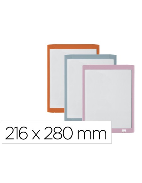 PIZARRA BL.NOBO MAG BORRADOR IMAN ROT. MARCO PASTEL SURT.216X280MM