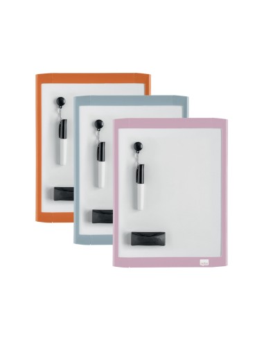 PIZARRA BL.NOBO MAG BORRADOR IMAN ROT. MARCO PASTEL SURT.216X280MM