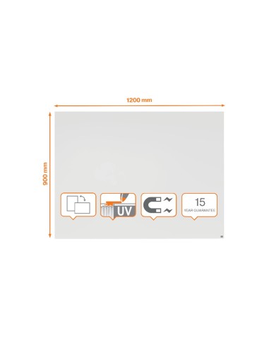 PIZARRA BL.NOBO INFINITY SIN MARCO ACERO LACADO MAGNETICO 1200X900MM