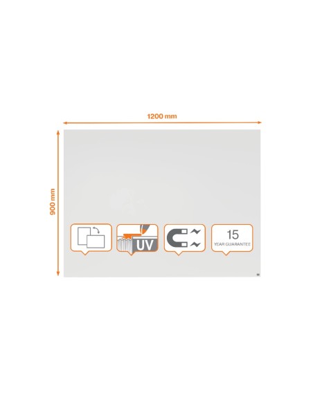 PIZARRA BL.NOBO INFINITY SIN MARCO ACERO LACADO MAGNETICO 1200X900MM