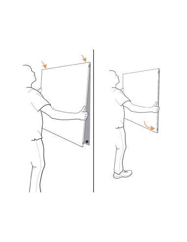 PIZARRA BL.NOBO INFINITY SIN MARCO ACERO LACADO MAGNETICO 900X600MM