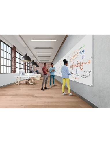 PIZARRA BL.NOBO INFINITY SIN MARCO ACERO LACADO MAGNETICO 900X600MM