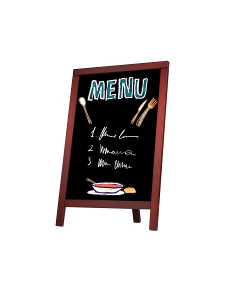 PIZARRA NG.CABALLETE Y MARCO MADERA C/SUPERFICIE ROTULADORES TIPO