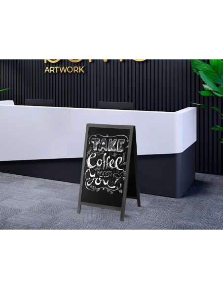 PIZARRA NG.CABALLETE DOBLE CARA MADERA C/SUPERFICIE ROTULADORES 75