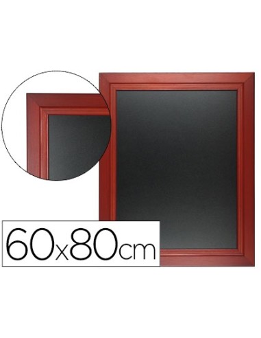 PIZARRA NG.MURAL MADERA C/SUPERFICIE ROTULADORES TIPO TIZA 60X80CM