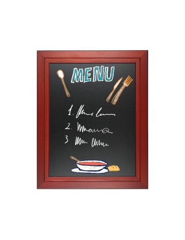 PIZARRA NG.MURAL MADERA C/SUPERFICIE ROTULADORES TIPO TIZA 60X80CM