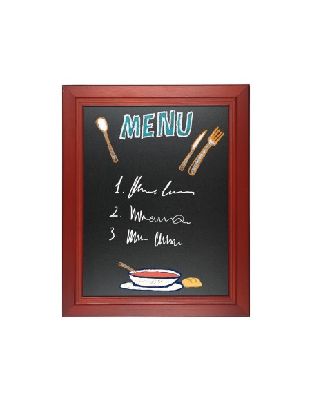 PIZARRA NG.MURAL MADERA C/SUPERFICIE ROTULADORES TIPO TIZA 60X80CM