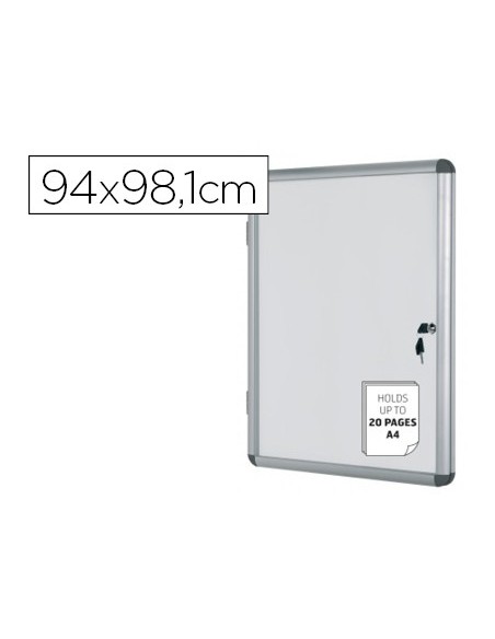 VITRINA ANUNCIOS BI-OFFICE FONDO MAGNETICO INTERIOR 940X981 MM
