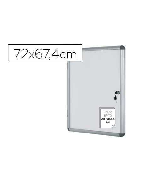 VITRINA ANUNCIOS BI-OFFICE FONDO MAGNETICO INTERIOR 720X674 MM