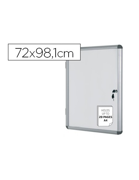 VITRINA ANUNCIOS BI-OFFICE FONDO MAGNETICO INTERIOR 720X981 MM