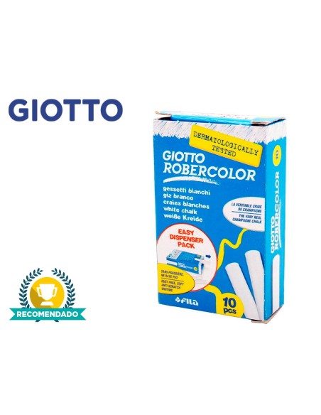 TIZA BLANCA ANTIPOLVO ROBERCOLOR CAJA 10 UDS.