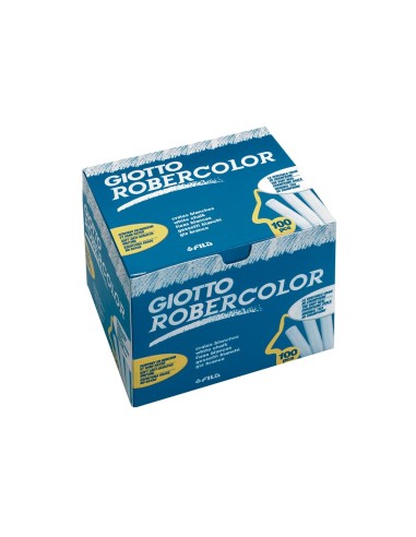 TIZA BLANCA ANTIPOLVO ROBERCOLOR CAJA 100 UDS.