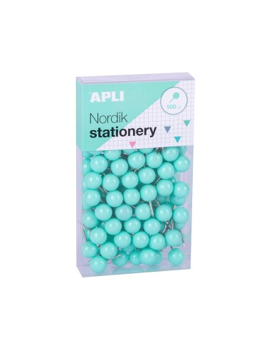 AGUJAS SEÑALIZADORAS APLI REDONDA NORDIK 9 X 20MM PASTEL SURT 100 UD.