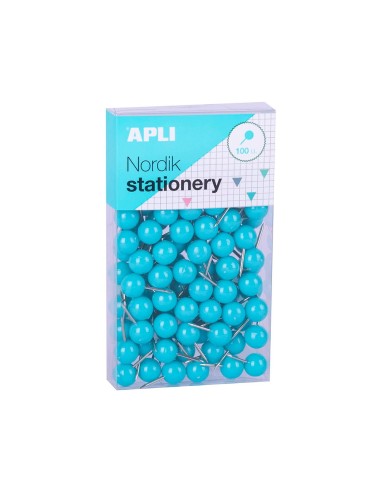 AGUJAS SEÑALIZADORAS APLI REDONDA NORDIK 9 X 20MM PASTEL SURT 100 UD.