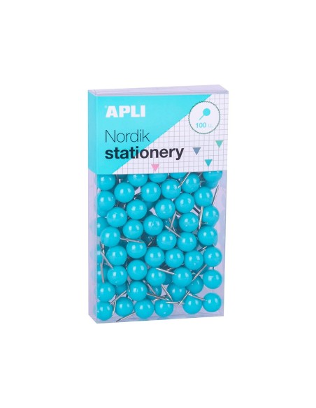 AGUJAS SEÑALIZADORAS APLI REDONDA NORDIK 9 X 20MM PASTEL SURT 100 UD.