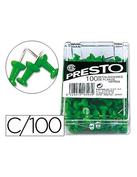 SEÑALIZADOR PLANOS PRESTO VER CAJA 100 UDS.